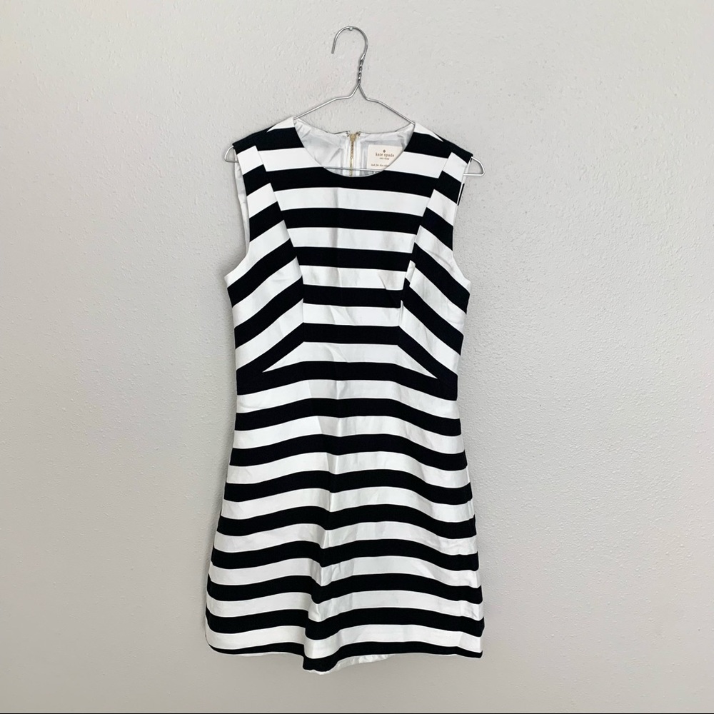 Kate Spade Black & White Striped Dress